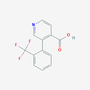 molecular formula C13H8F3NO2 B1440931 3-(2-(Trifluoromethyl)phenyl)isonicotinic acid CAS No. 1261602-03-2
