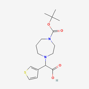 molecular formula C16H24N2O4S B1440936 1-Boc-4-(carboxy-thiophen-3-YL-methyl)-[1,4]diazepane CAS No. 885275-85-4