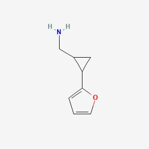 molecular formula C8H11NO B1440950 [2-(Furan-2-yl)cyclopropyl]methanamine CAS No. 1226290-35-2