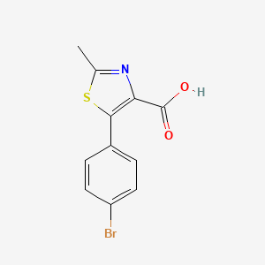 molecular formula C11H8BrNO2S B1440958 5-(4-Bromophenyl)-2-methyl-1,3-thiazole-4-carboxylic acid CAS No. 1038509-06-6
