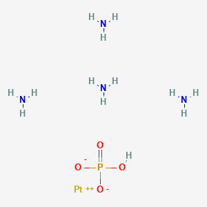 molecular formula H13N4O4PPt B144096 Tetraammineplatinum(II) hydrogen phosphate CAS No. 127733-98-6