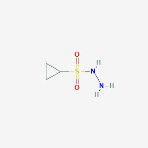 molecular formula C3H8N2O2S B1440962 Cyclopropanesulfonohydrazide CAS No. 1287218-36-3
