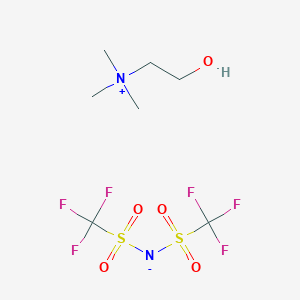 molecular formula C7H14F6N2O5S2 B1440963 Choline bis(trifluoromethylsulfonyl)imde CAS No. 827027-25-8