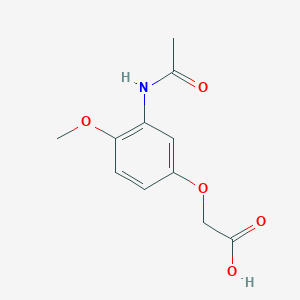 molecular formula C11H13NO5 B1440964 [3-(乙酰氨基)-4-甲氧基苯氧基]乙酸 CAS No. 1239737-58-6