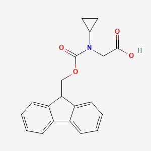 molecular formula C20H19NO4 B1440965 2-{cyclopropyl[(9H-fluoren-9-ylmethoxy)carbonyl]amino}acetic acid CAS No. 1342767-08-1