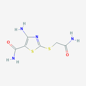 molecular formula C6H8N4O2S2 B1440968 4-Amino-2-[(carbamoylmethyl)sulfanyl]-1,3-thiazole-5-carboxamide CAS No. 13807-05-1