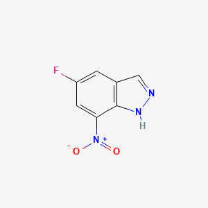 molecular formula C7H4FN3O2 B1440969 5-Fluoro-7-nitro 1H-indazole CAS No. 1167056-02-1