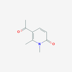 molecular formula C9H11NO2 B144097 2(1H)-Pyridinone, 5-acetyl-1,6-dimethyl-(9CI) CAS No. 129689-55-0