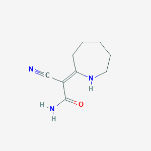 molecular formula C9H13N3O B1440970 2-[(2Z)-azepan-2-ylidene]-2-cyanoacetamide CAS No. 76140-88-0
