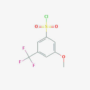 molecular formula C8H6ClF3O3S B1440971 3-Methoxy-5-(trifluoromethyl)benzene-1-sulfonyl chloride CAS No. 1146355-33-0