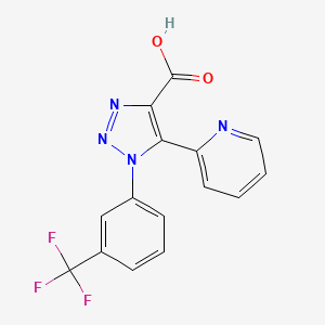 5-(pyridin-2-yl)-1-[3-(trifluoromethyl)phenyl]-1H-1,2,3-triazole-4-carboxylic acid