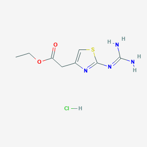 Ethyl 2-(2-carbamimidamido-1,3-thiazol-4-yl)acetate hydrochloride