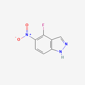 molecular formula C7H4FN3O2 B1440986 4-fluoro-5-nitro-1H-indazole CAS No. 1082041-35-7