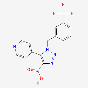 5-(pyridin-4-yl)-1-[3-(trifluoromethyl)benzyl]-1H-1,2,3-triazole-4-carboxylic acid