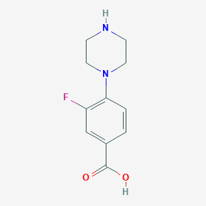 3-Fluoro-4-piperazinobenzoic acid