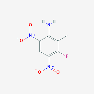 molecular formula C7H6FN3O4 B1441001 3-Fluoro-2-methyl-4,6-dinitrophenylamine CAS No. 1167056-65-6
