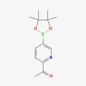 molecular formula C13H18BNO3 B1441005 1-(5-(4,4,5,5-Tetramethyl-1,3,2-dioxaborolan-2-yl)pyridin-2-yl)ethanone CAS No. 741709-59-1