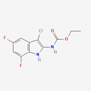 2-Ethyl-N-(3-chloro-5,7-difluoroindole)carbamate