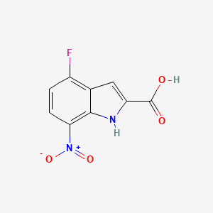 molecular formula C9H5FN2O4 B1441008 4-fluoro-7-nitro-1H-indole-2-carboxylic acid CAS No. 1167056-39-4