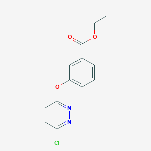 molecular formula C13H11ClN2O3 B1441011 Ethyl 3-(6-chloropyridazin-3-yloxy)benzoate CAS No. 862821-18-9