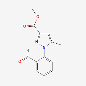 molecular formula C13H12N2O3 B1441013 methyl 1-(2-formylphenyl)-5-methyl-1H-pyrazole-3-carboxylate CAS No. 1261079-72-4