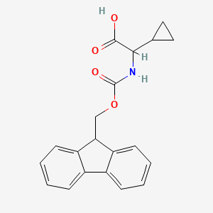 molecular formula C20H19NO4 B1441014 a-(Fmoc-amino)-cyclopropaneacetic acid CAS No. 1332765-55-5