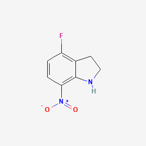 molecular formula C8H7FN2O2 B1441017 4-fluoro-7-nitro-2,3-dihydro-1H-indole CAS No. 1167056-12-3