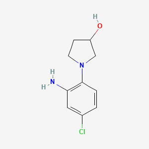 molecular formula C10H13ClN2O B1441023 1-(2-Amino-4-chlorophenyl)pyrrolidin-3-ol CAS No. 1220037-87-5