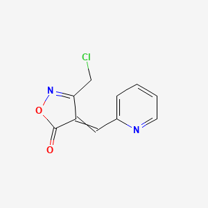 molecular formula C10H7ClN2O2 B1441024 3-(Chloromethyl)-4-(pyridin-2-ylmethylidene)-1,2-oxazol-5-one CAS No. 1142199-73-2