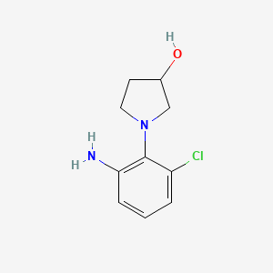 molecular formula C10H13ClN2O B1441030 1-(2-Amino-6-chlorophenyl)pyrrolidin-3-ol CAS No. 1220037-83-1