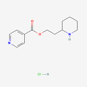 molecular formula C13H19ClN2O2 B1441055 2-(2-Piperidinyl)ethyl isonicotinate hydrochloride CAS No. 1220020-12-1