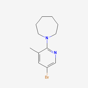 molecular formula C12H17BrN2 B1441063 1-(5-Bromo-3-methylpyridin-2-yl)azepane CAS No. 1220017-05-9