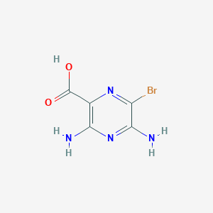 molecular formula C5H5BrN4O2 B1441066 3,5-Diamino-6-bromo-pyrazine-2-carboxylic acid CAS No. 1303968-25-3