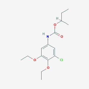 molecular formula C15H22ClNO4 B14410751 Butan-2-yl (3-chloro-4,5-diethoxyphenyl)carbamate CAS No. 84971-67-5