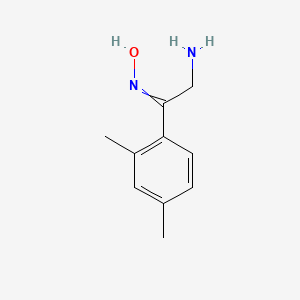 molecular formula C10H14N2O B14410777 N-[2-Amino-1-(2,4-dimethylphenyl)ethylidene]hydroxylamine CAS No. 82585-33-9