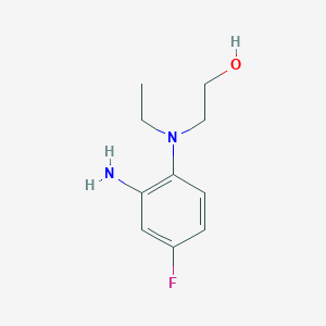 molecular formula C10H15FN2O B1441078 2-[2-Amino(ethyl)-4-fluoroanilino]-1-ethanol CAS No. 1179629-24-3