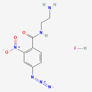 molecular formula C9H11FN6O3 B14410784 N-(2-Aminoethyl)-4-azido-2-nitrobenzamide monohydrofluoride CAS No. 81417-00-7