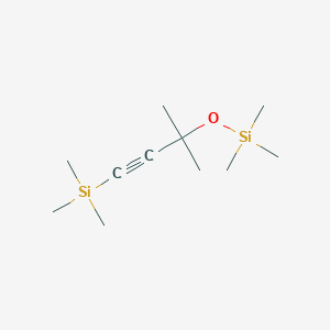 molecular formula C11H24OSi2 B14410787 Trimethyl{[2-methyl-4-(trimethylsilyl)but-3-yn-2-yl]oxy}silane CAS No. 86576-50-3