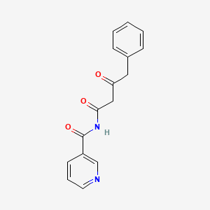 molecular formula C16H14N2O3 B14410865 N-(3-Oxo-4-phenylbutanoyl)pyridine-3-carboxamide CAS No. 84794-33-2