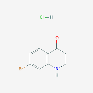 molecular formula C9H9BrClNO B1441087 7-Bromo-2,3-dihydro-1H-quinolin-4-one hydrochloride CAS No. 1263378-06-8