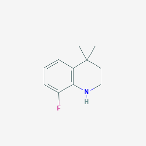 molecular formula C11H14FN B1441088 8-Fluoro-4,4-dimethyl-1,2,3,4-tetrahydroquinoline CAS No. 1187933-45-4