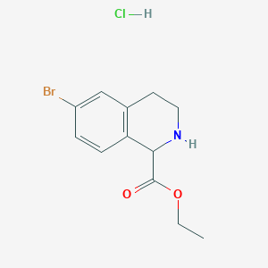 molecular formula C12H15BrClNO2 B1441089 Ethyl 6-bromo-1,2,3,4-tetrahydro-isoquinoline-1-carboxylate hydrochloride CAS No. 1260637-67-9