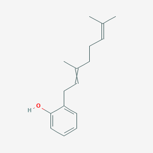 molecular formula C16H22O B14410894 2-(3,7-Dimethylocta-2,6-dienyl)phenol CAS No. 80508-10-7
