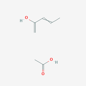 molecular formula C7H12O3 B14410920 Acetic acid;penta-1,3-dien-2-ol CAS No. 87567-92-8