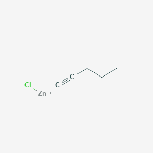 molecular formula C5H7ClZn B14410922 Zinc, chloro-1-pentynyl- CAS No. 86650-50-2