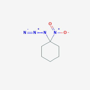 molecular formula C6H10N4O2 B14410928 1-Azido-1-nitrocyclohexane CAS No. 85632-90-2
