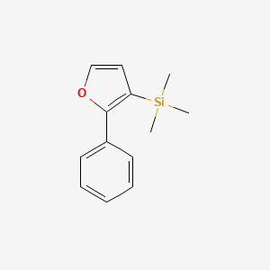 molecular formula C13H16OSi B14410940 Trimethyl(2-phenylfuran-3-yl)silane CAS No. 83556-89-2