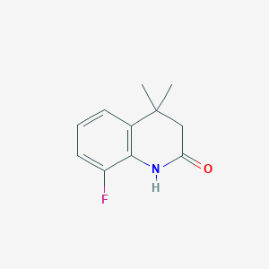 molecular formula C11H12FNO B1441095 8-Fluoro-4,4-dimethyl-1,3-dihydroquinolin-2-one CAS No. 1187933-46-5