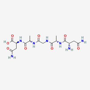 molecular formula C16H27N7O8 B14410974 Asparaginyl-alanyl-glycyl-alanyl-asparagine CAS No. 84619-64-7