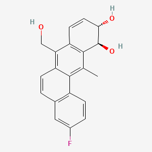 molecular formula C20H17FO3 B14411152 Benz(a)anthracene-10,11-diol, 3-fluoro-10,11-dihydro-7-(hydroxymethyl)-12-methyl-, trans- CAS No. 80752-29-0